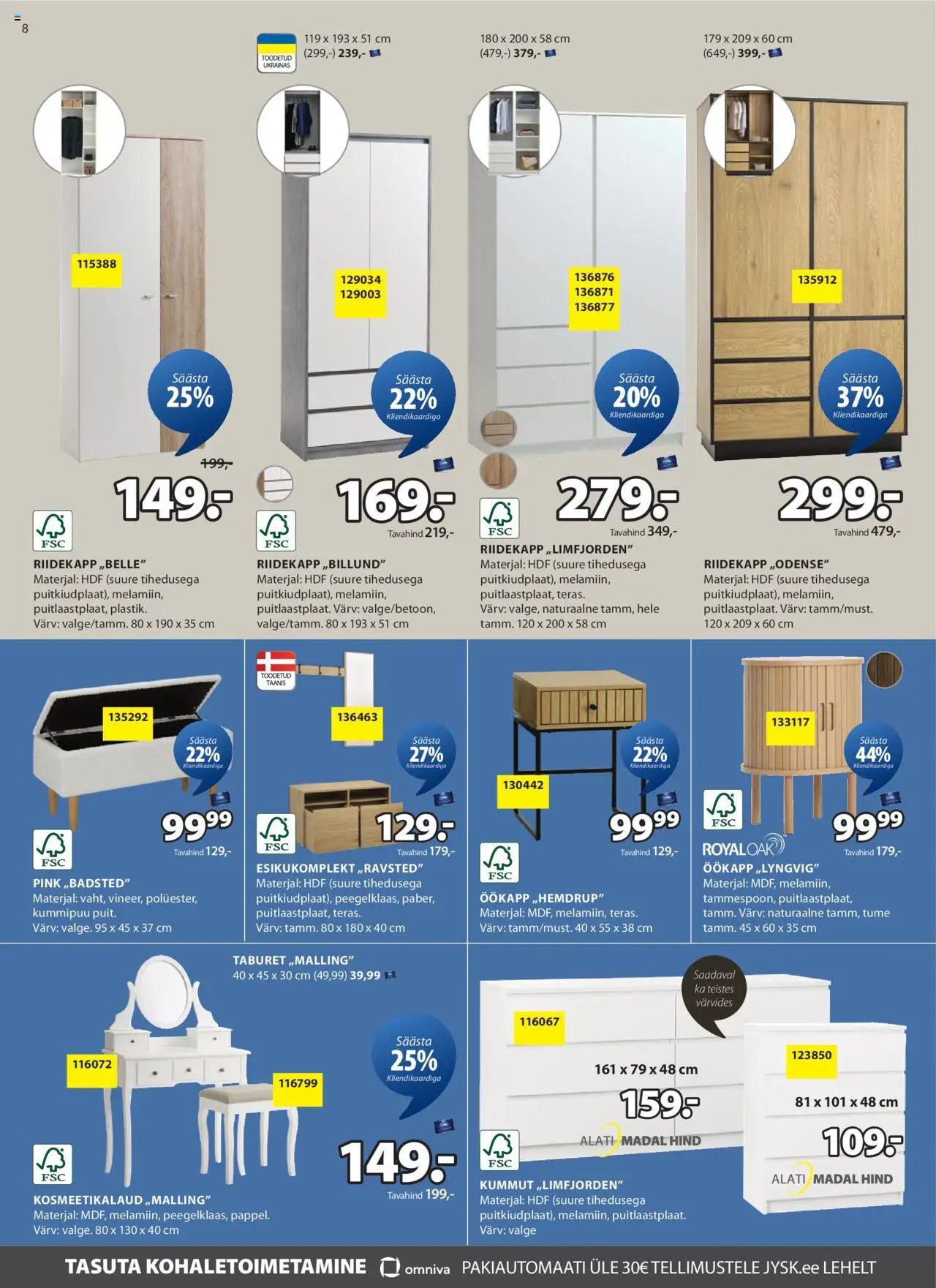 JYSK kliendilehe eelvaade alates 2025.10.14