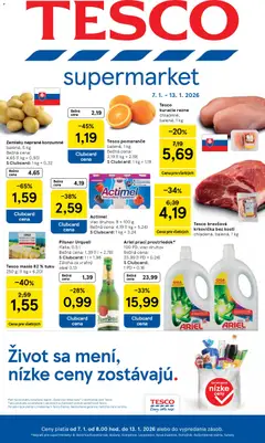 Náhľad Tesco letáku platného od 07.01.2026