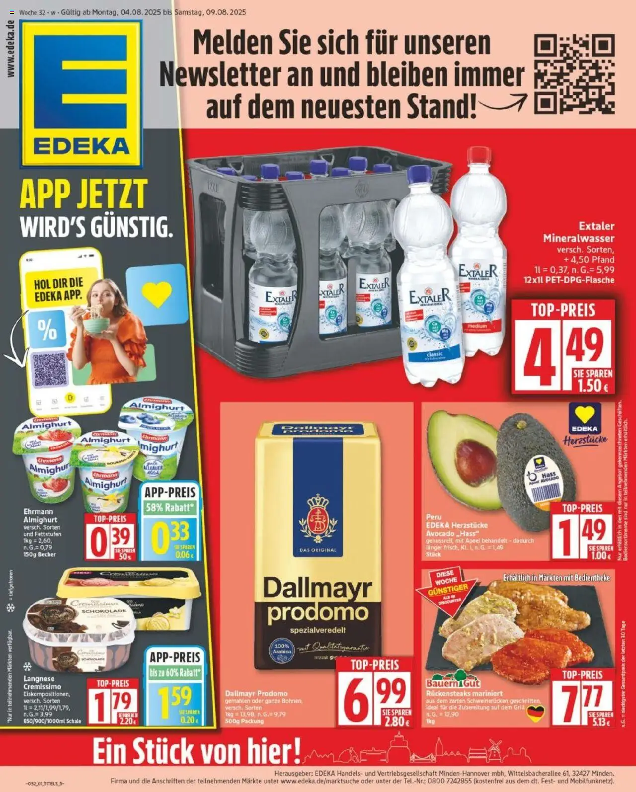 Edeka DE shop DE Folder - Herzstücke geldig vanaf 03-08-2025 - Paginanummer 1