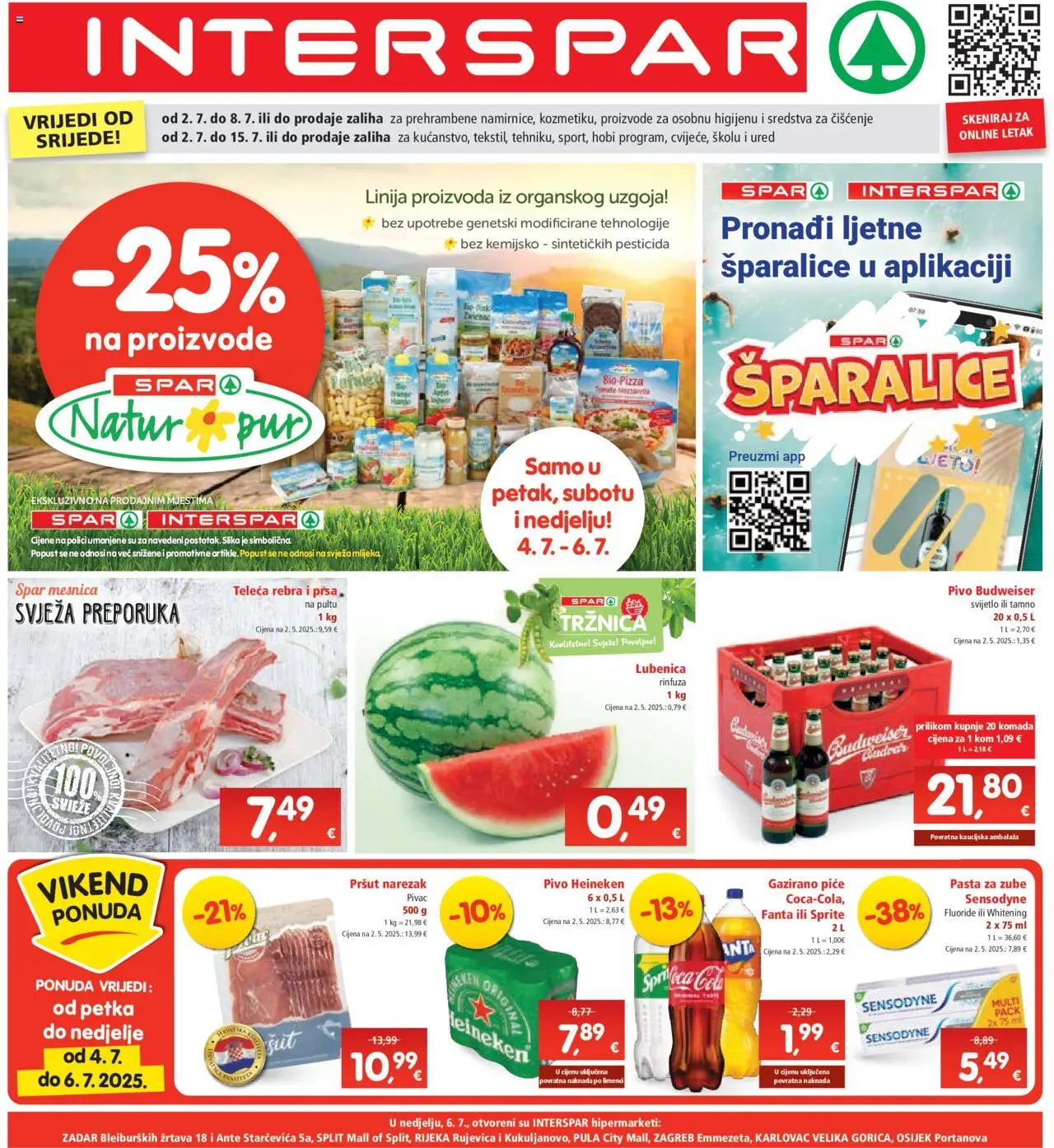 Interspar aktualni Katalog vrijedi od 02.07.2025 - tjedna akcija broj stranice 1