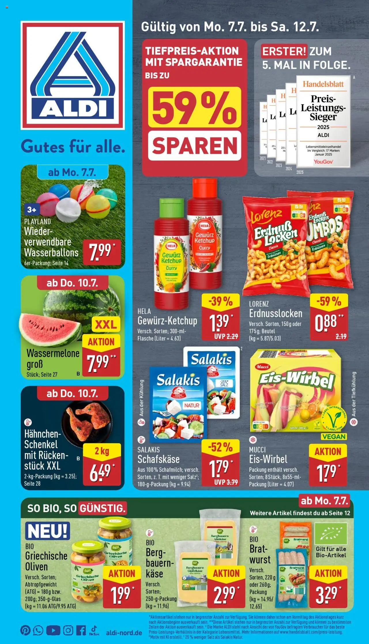 ALDI Prospekt ab 07.07.2025 zum Blättern: Prospekt