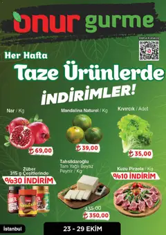 Onur Market Katalog Gurme - Istanbul 23.10.2025 - Broşürünün önizlemesi