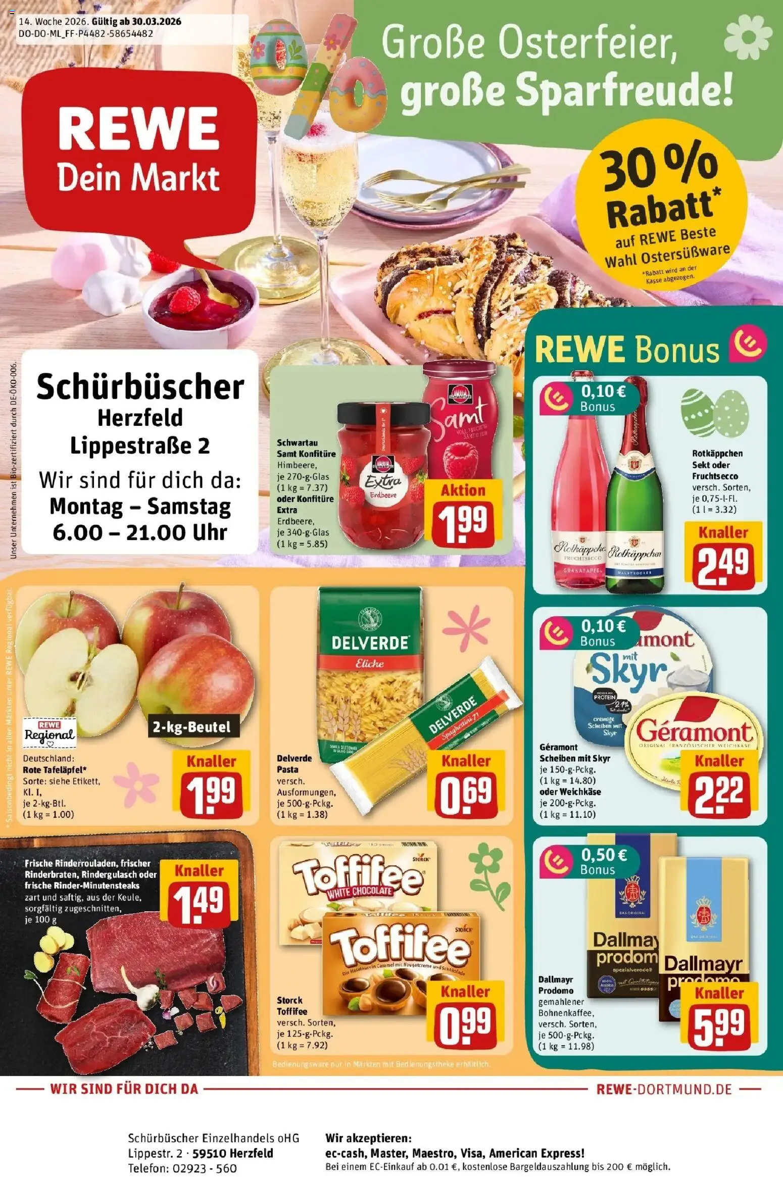 Vorschau von dem Prospekt des Geschäftes Rewe, gültig ab dem 30.03.2026