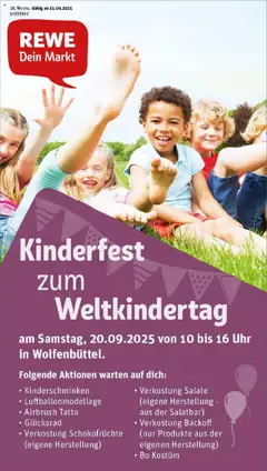 Vorschau von dem Prospekt des Geschäftes Rewe, gültig ab dem 14.09.2025