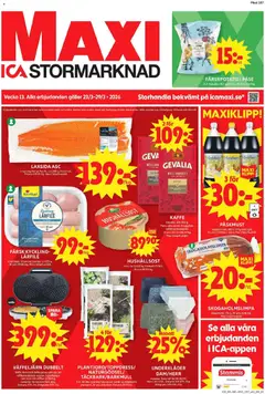 Förhandsgranska reklamblad ICA Maxi erbjudanden från butik ICA Maxi gäller från 23/03/2026