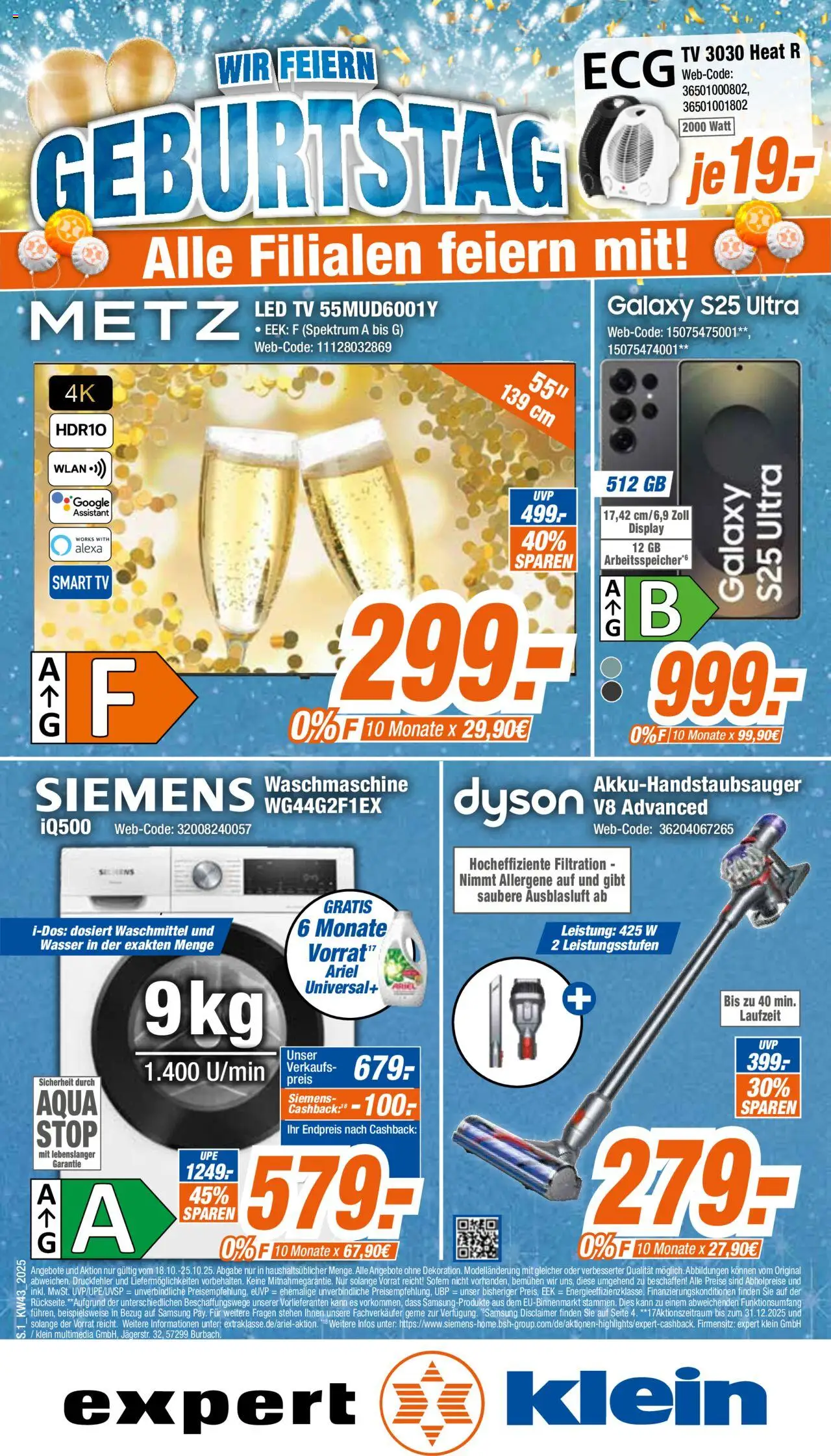 Expert Geburtstag (vom 18.10.2025 - 25.10.2025)