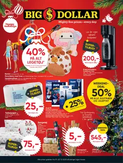 Eksempel på tilbudsavis Tilbudsavis fra butik Bigdollar gyldig fra 19/12/2025