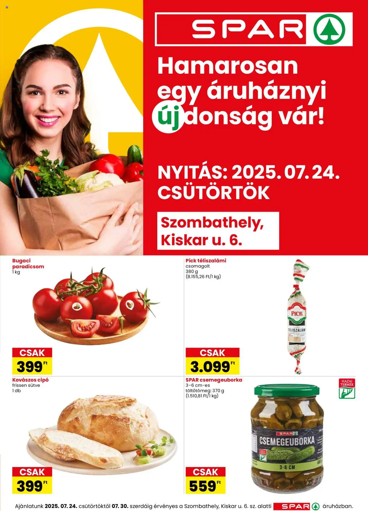 Spar aktuális szórólap, érvényes 2025.07.24.-től - 1 oldal