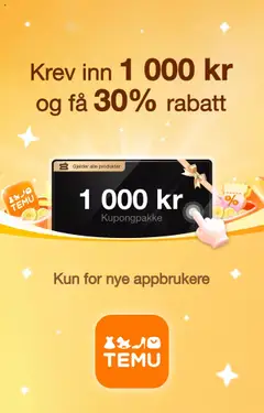 Forhåndsvis Temu fra butikk Oppdag gyldig fra 16/07/2025