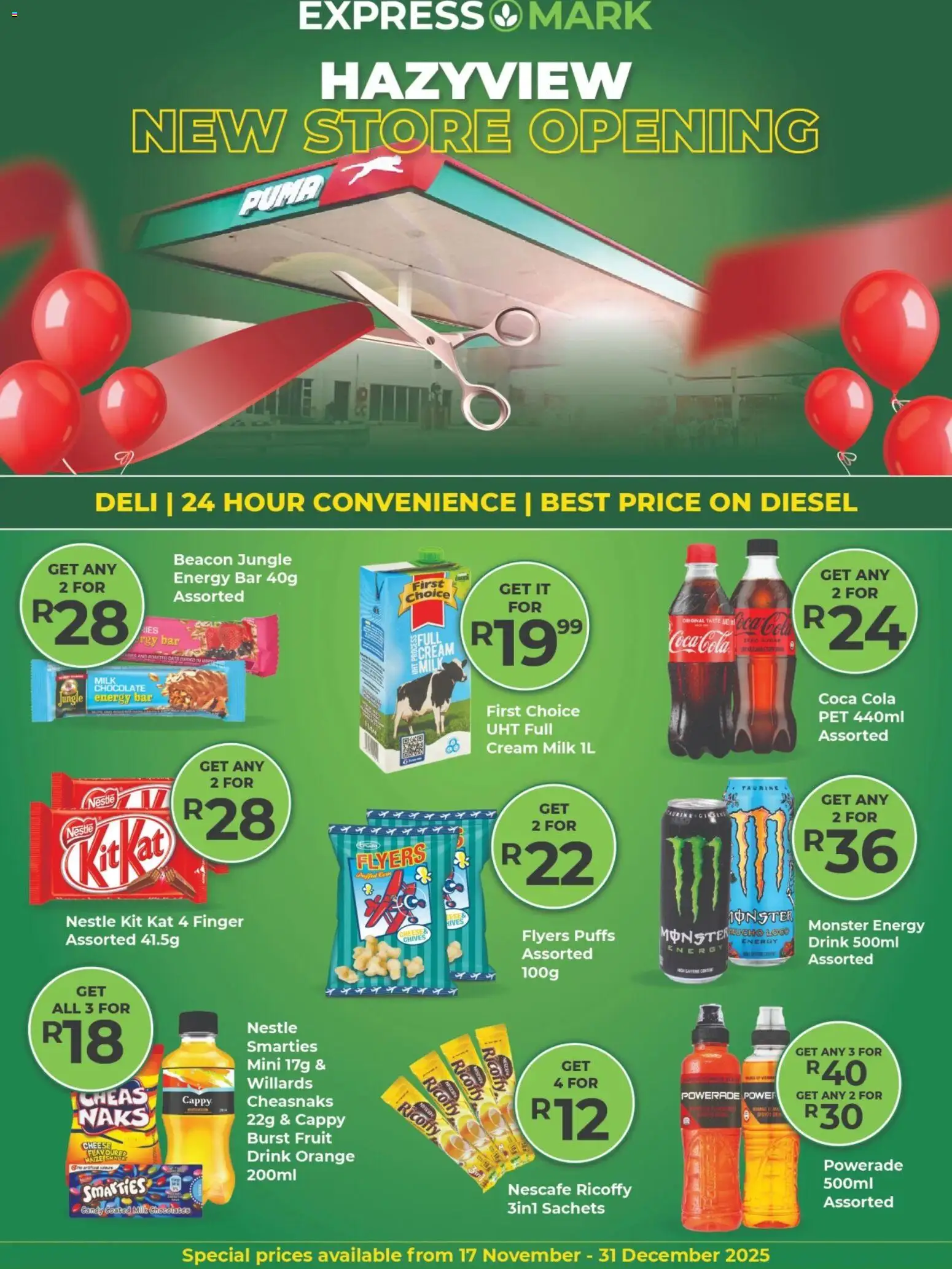 Preview of Agrimark flyer valid from 17/11/2025 - Chocolate, Fruit, Milk, Cheese, Cream, Energy drink