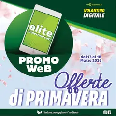 Anteprima dell'opuscolo Elite Supermercati volantino Promo Web dal negozio Elite Supermercati valido da 13/03/2026