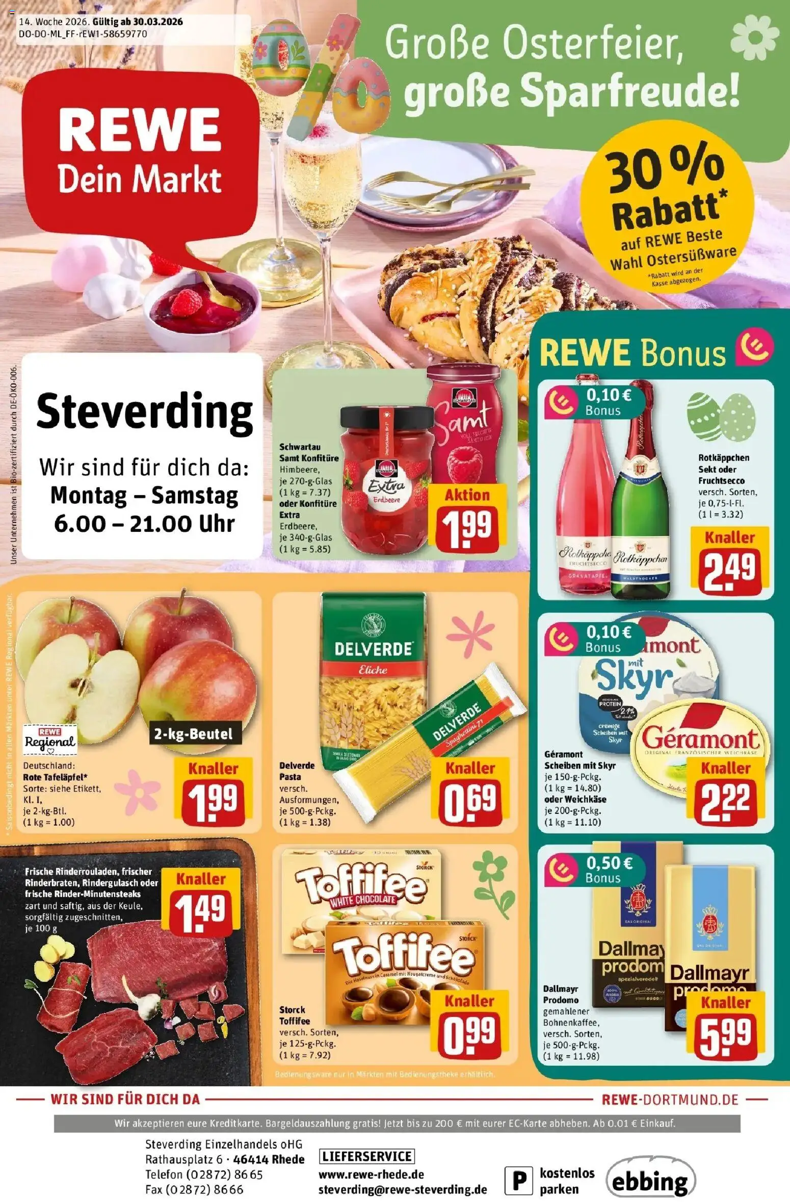 Vorschau von dem Prospekt des Geschäftes Rewe, gültig ab dem 30.03.2026