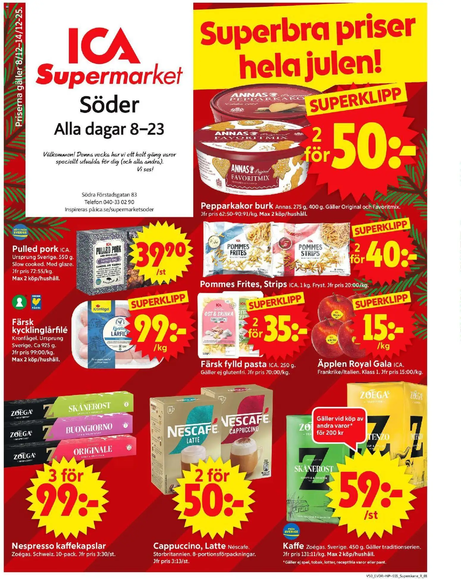 Förhandsgranska reklamblad Malmö från butik ICA Supermarket gäller från 08/12/2025