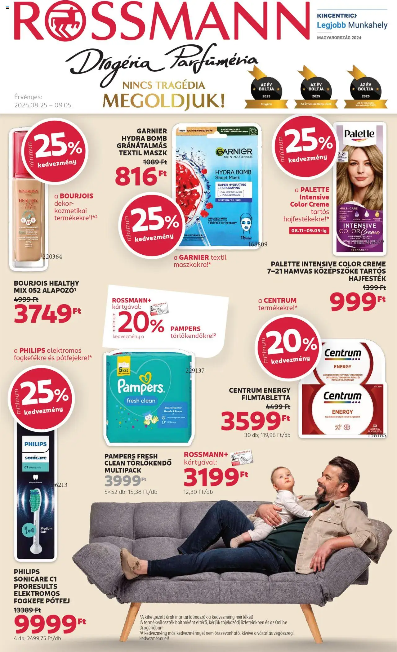 Rossmann aktuális szórólap, érvényes 2025.08.25.-től - 1 oldal