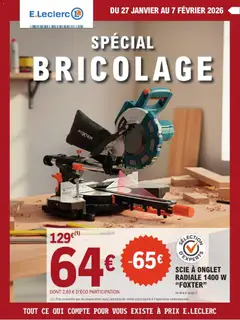 Prévisualisation de Spécial Bricolage du magasin E.Leclerc formulaire valide 27/01/2026