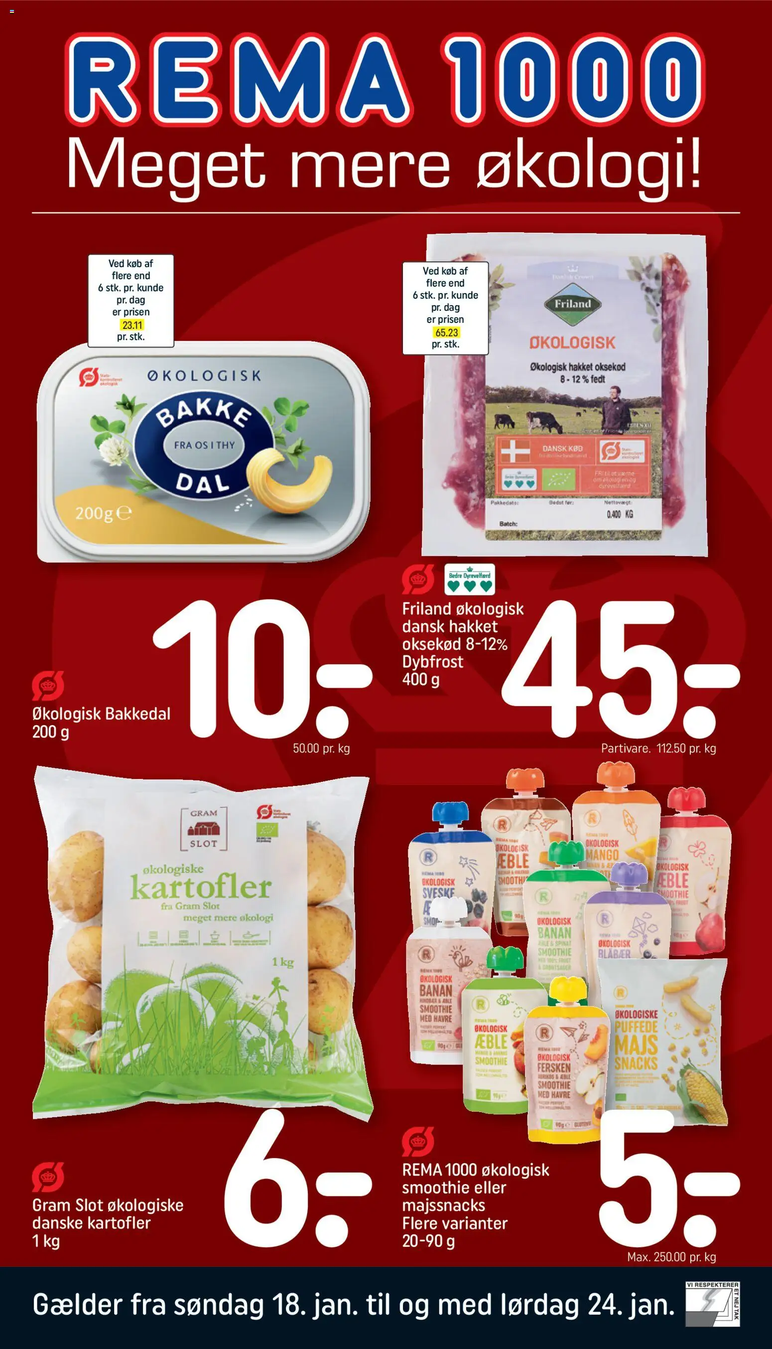 Eksempel på tilbudsavis Tilbudsavis fra butik Rema 1000 gyldig fra 18/01/2026