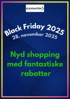 Eksempel på tilbudsavis Black Friday varsel fra butik Elgiganten gyldig fra 31/10/2025