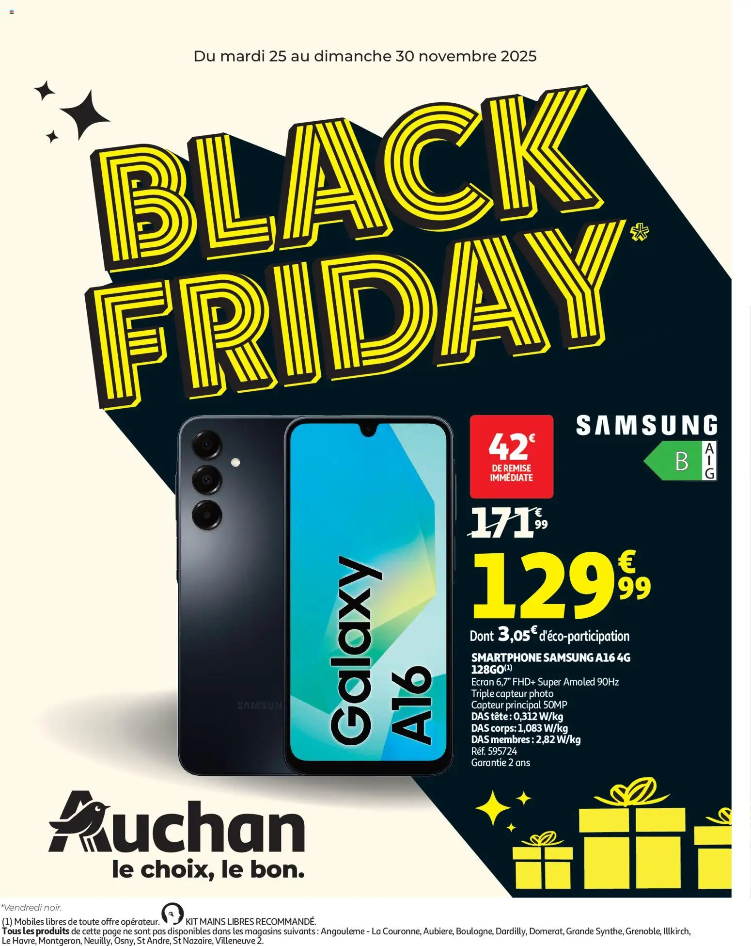 Voorbeeld van Black Friday van winkel Auchan geldig vanaf 25/11/2025