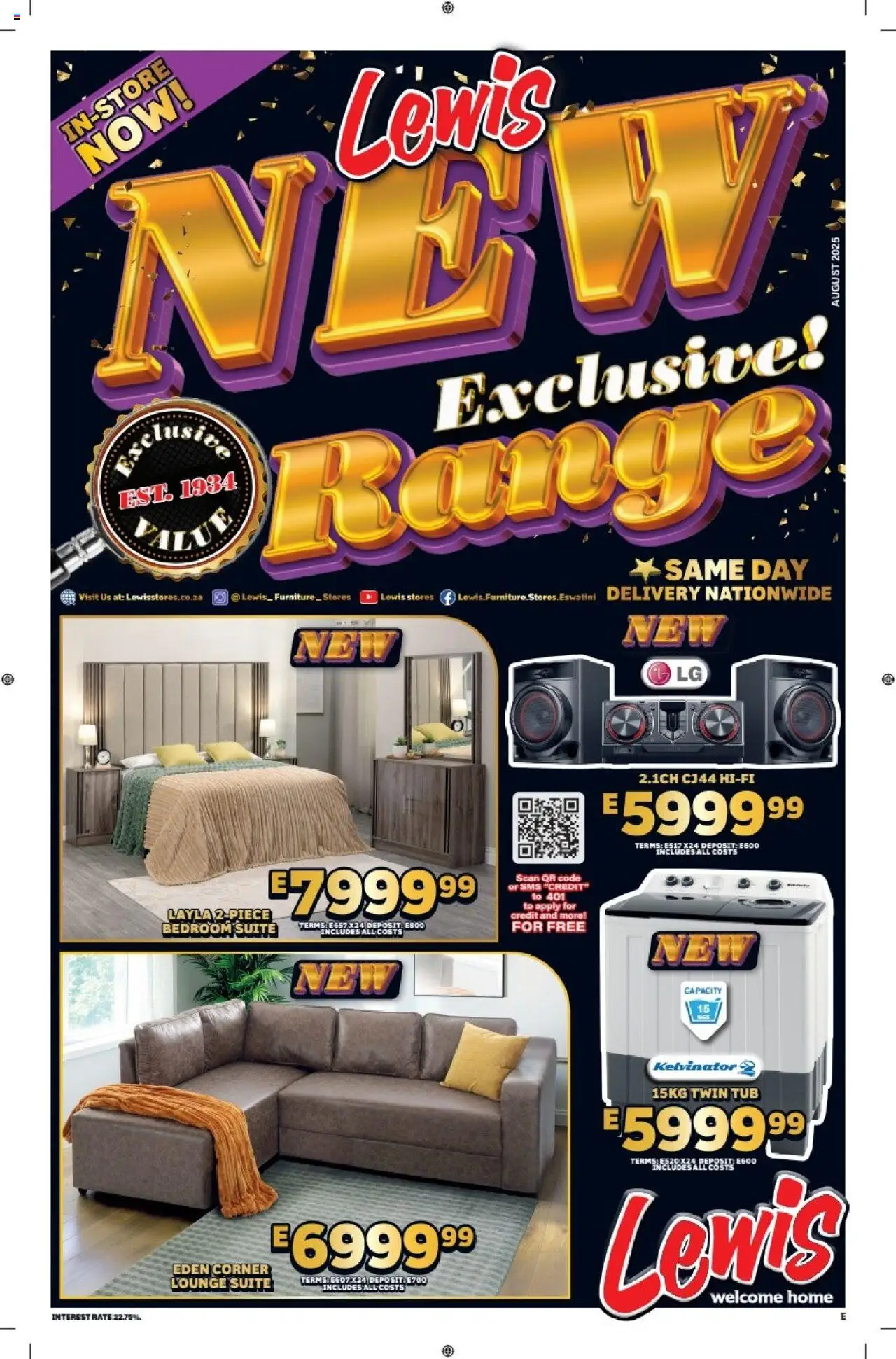 Lewis Stores Eswatini Brochure from 11/08 - 17/09/2025 > Promotions
