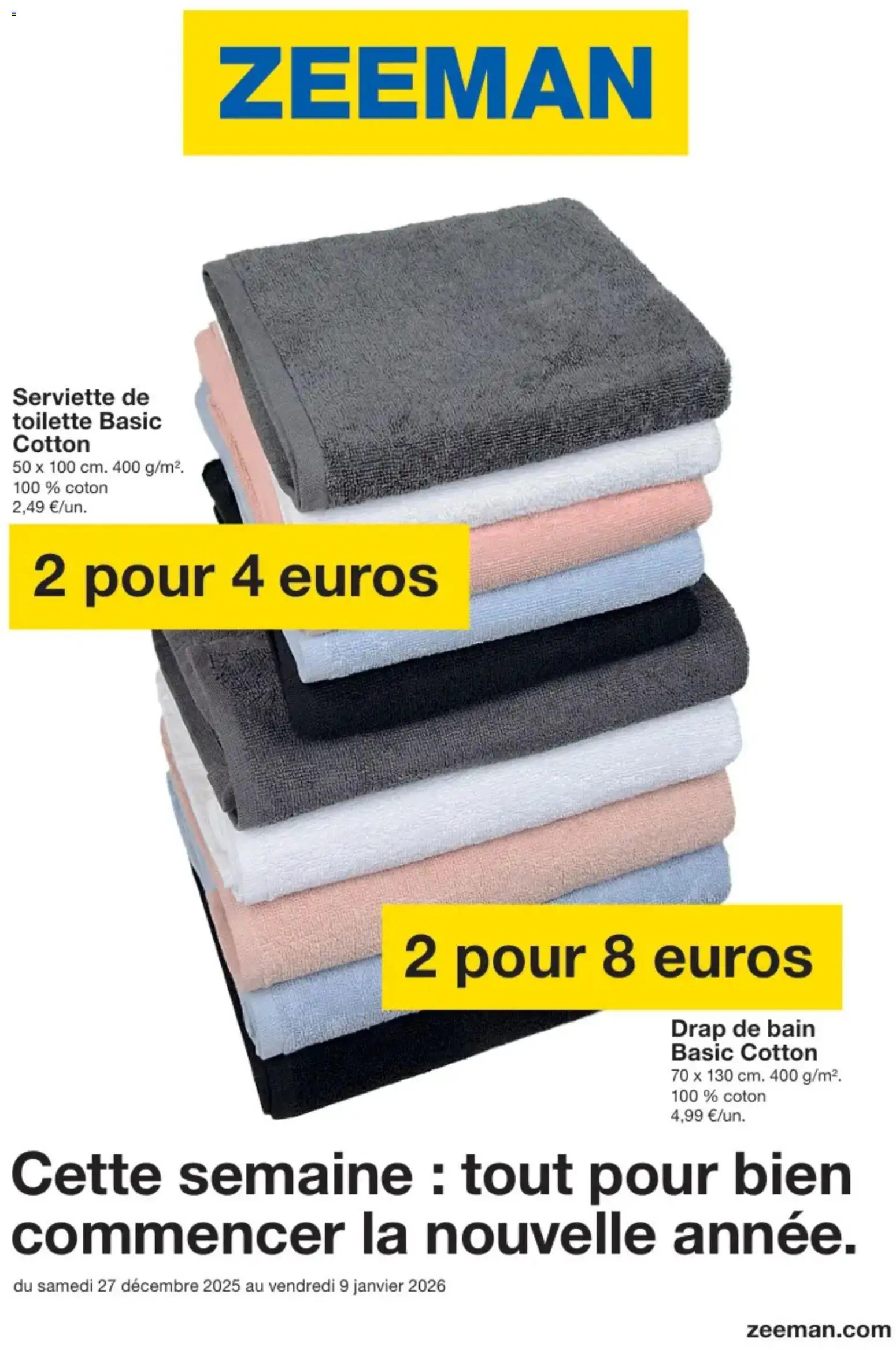 Voorbeeld van Publicité van winkel Zeeman geldig vanaf 27/12/2025