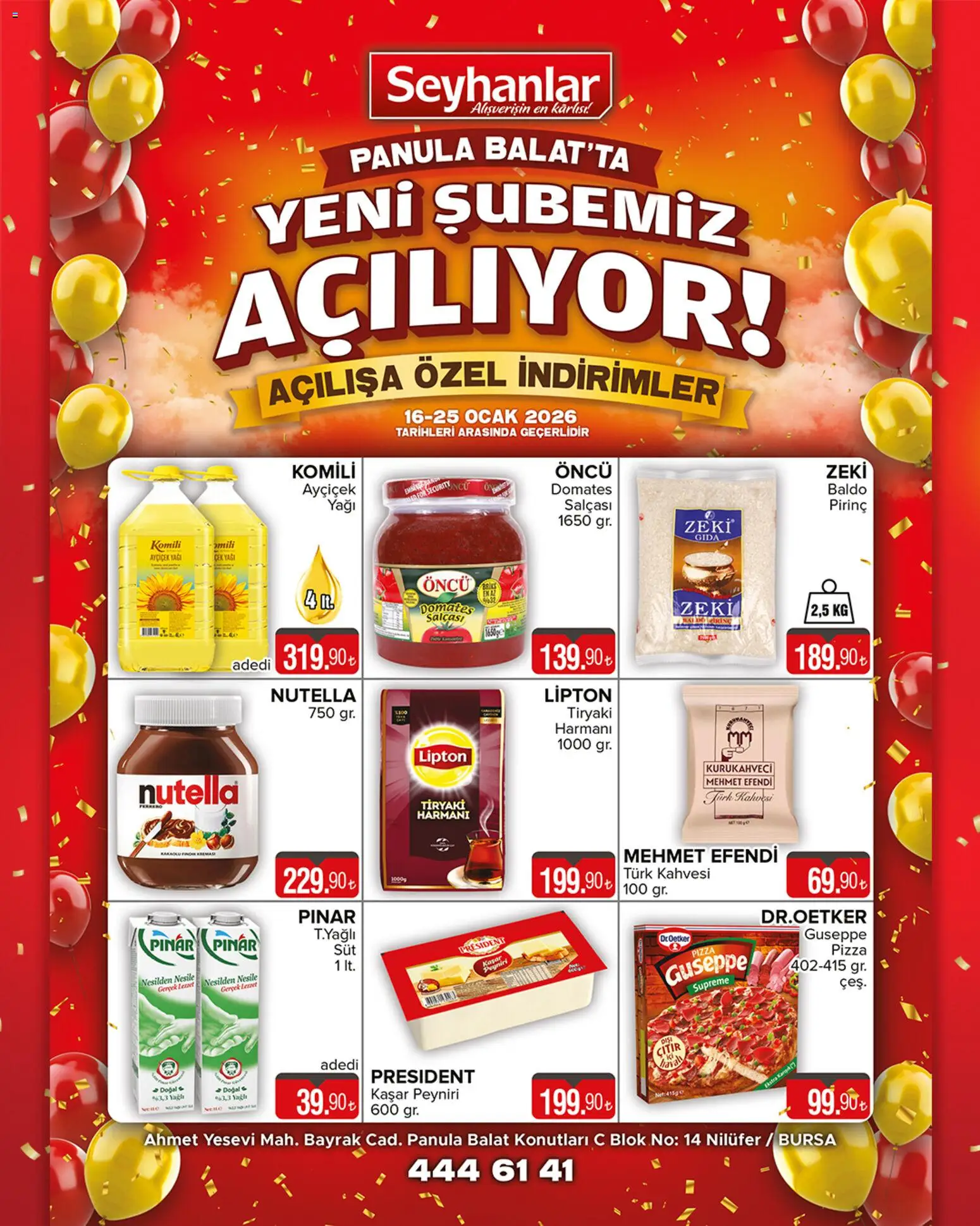 Seyhanlar Market Yeni Şubemiz Panula Balat'ta Açılıyor! 15.01.2026 - Broşürünün önizlemesi