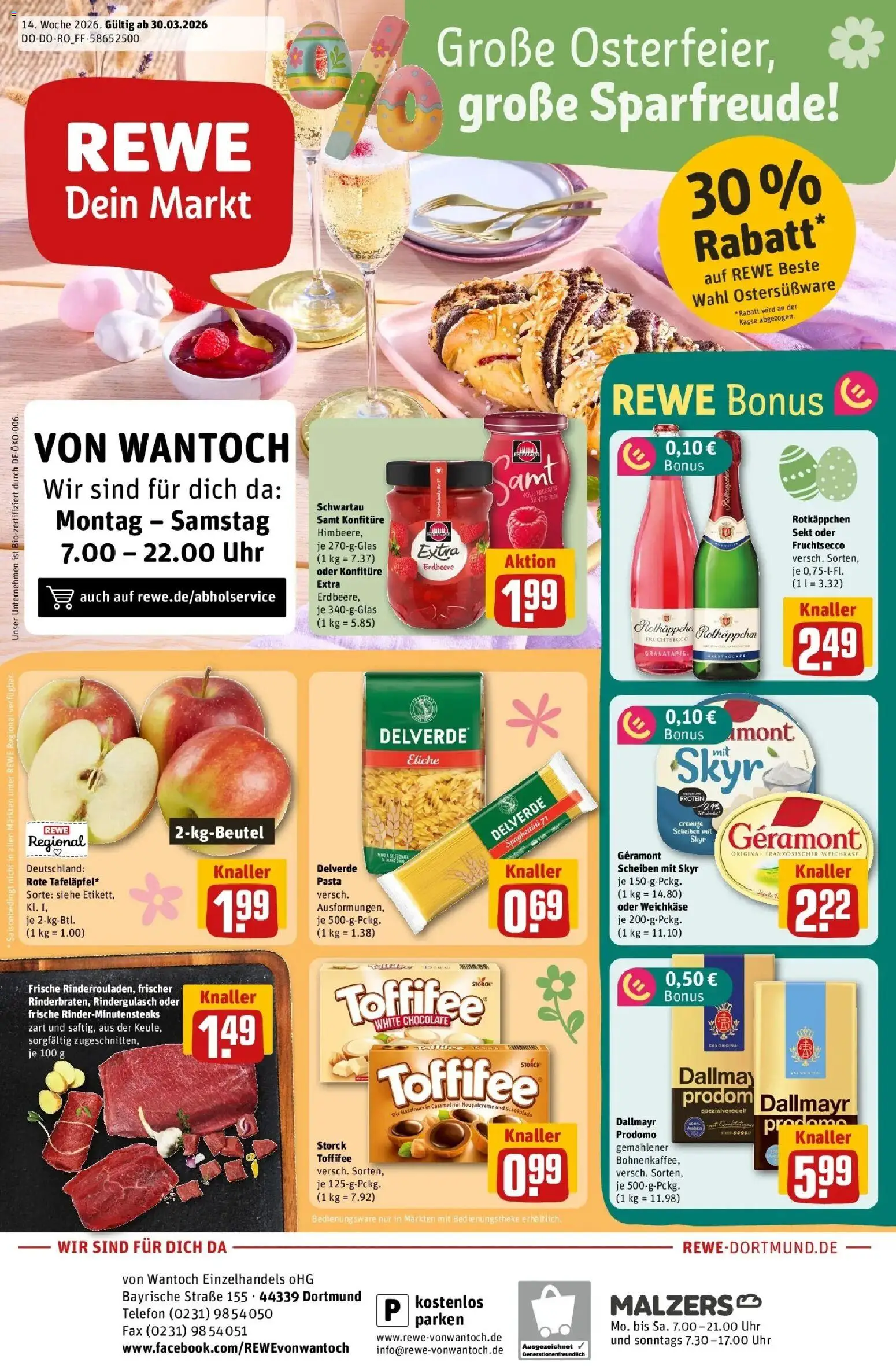 Vorschau von dem Prospekt des Geschäftes Rewe, gültig ab dem 30.03.2026