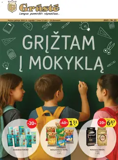 GRUSTE parduotuvės leidinio Leidinys galiojančio nuo 2025.09.01 peržiūra