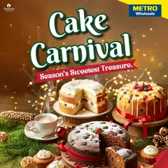 Preview of leaflet Cake carnival from store Metro is valid from 18/12/2025