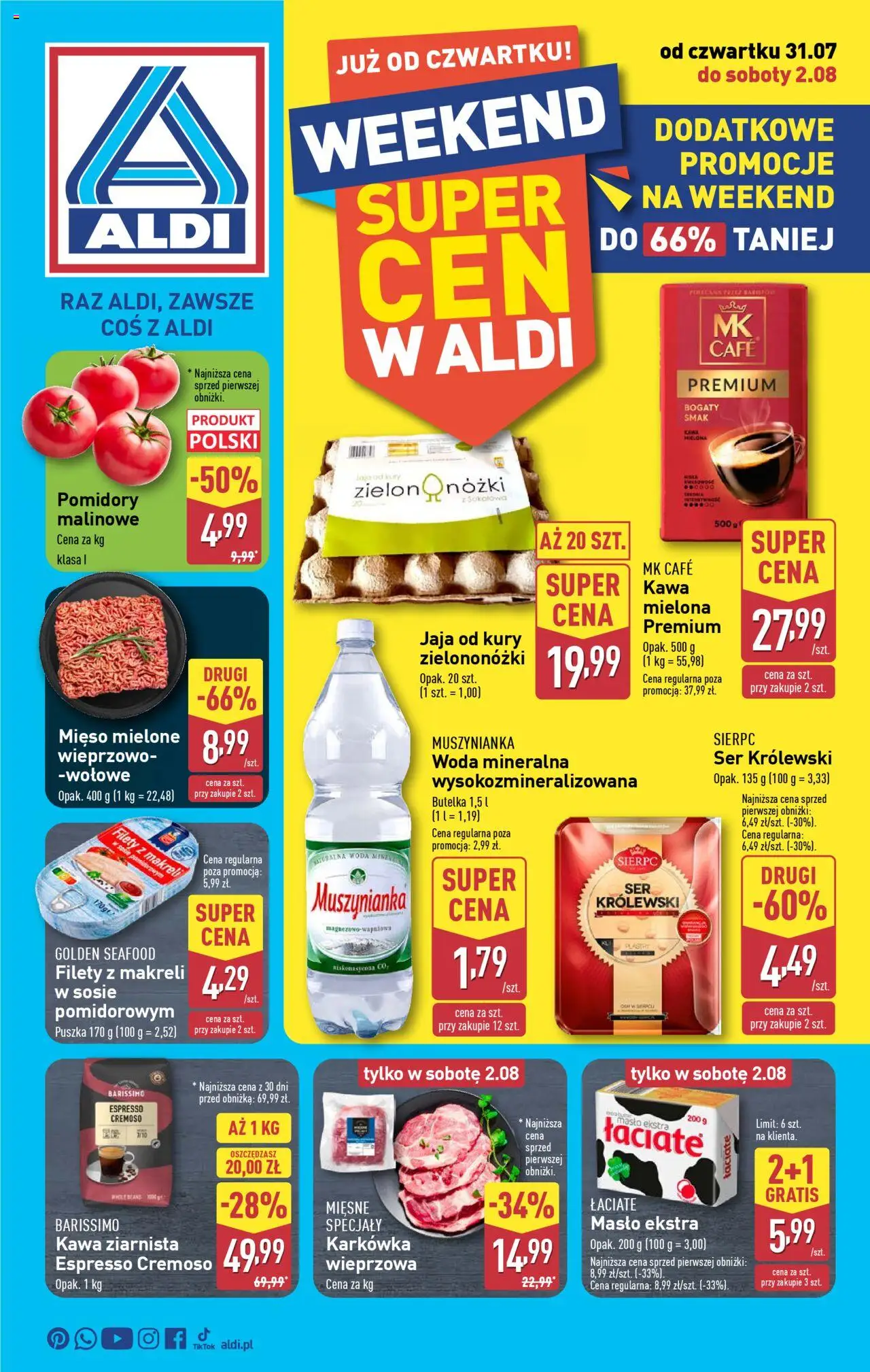 Aldi Okazje na weekend od 31.07.2025 - Nowa Gazetka - Numer strony 1