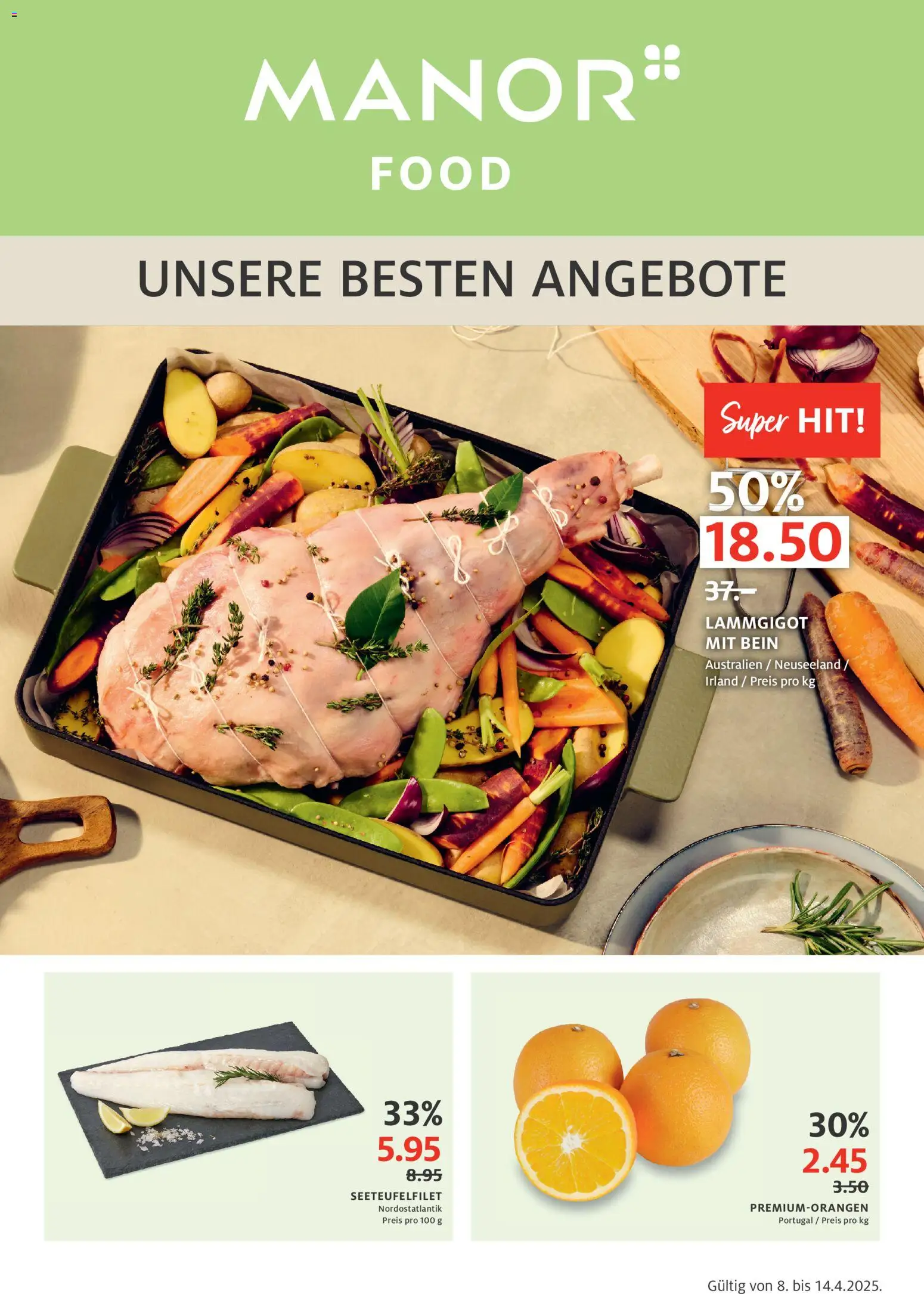 Vorschau des Merkblatts Manor aktionen vom Shop Manor gültig von 08.04.2026 bis 14.04.2026