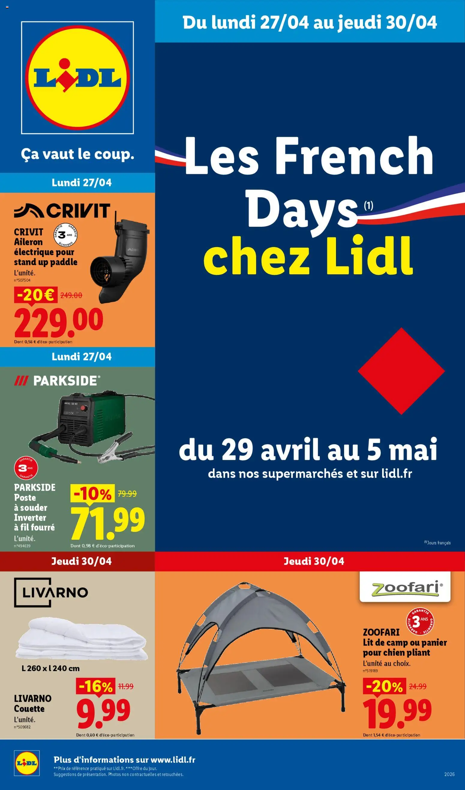 Prévisualisation de LIDL catalogue French Days du magasin LIDL formulaire valide 27/04/2026