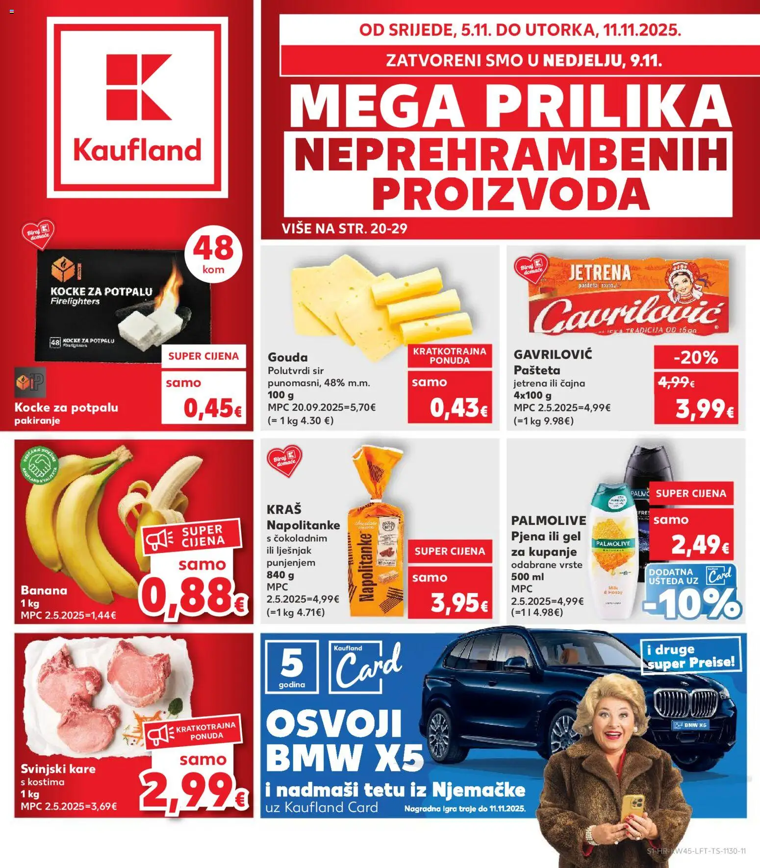 Pregled letka Split-Ravne njive trgovine Kaufland vrijedi od 05.11.2025
