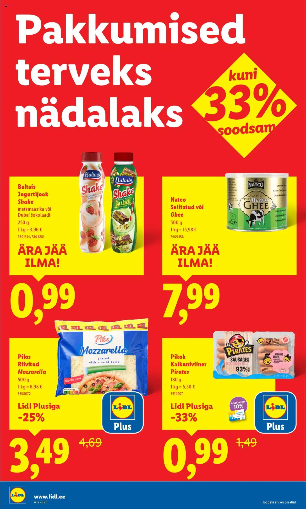 Lidl kliendilehe eelvaade alates 2025.10.20