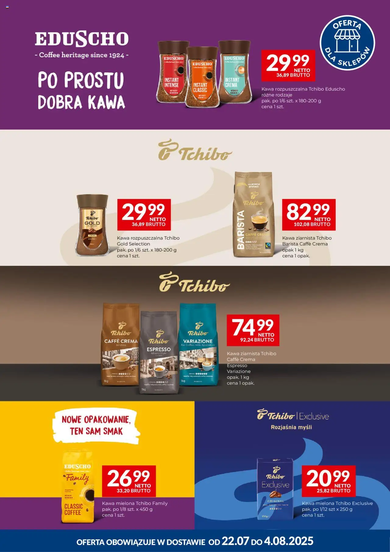 Makro Kawy Tchibo od 22.07.2025 - Nowa Gazetka - Numer strony 1