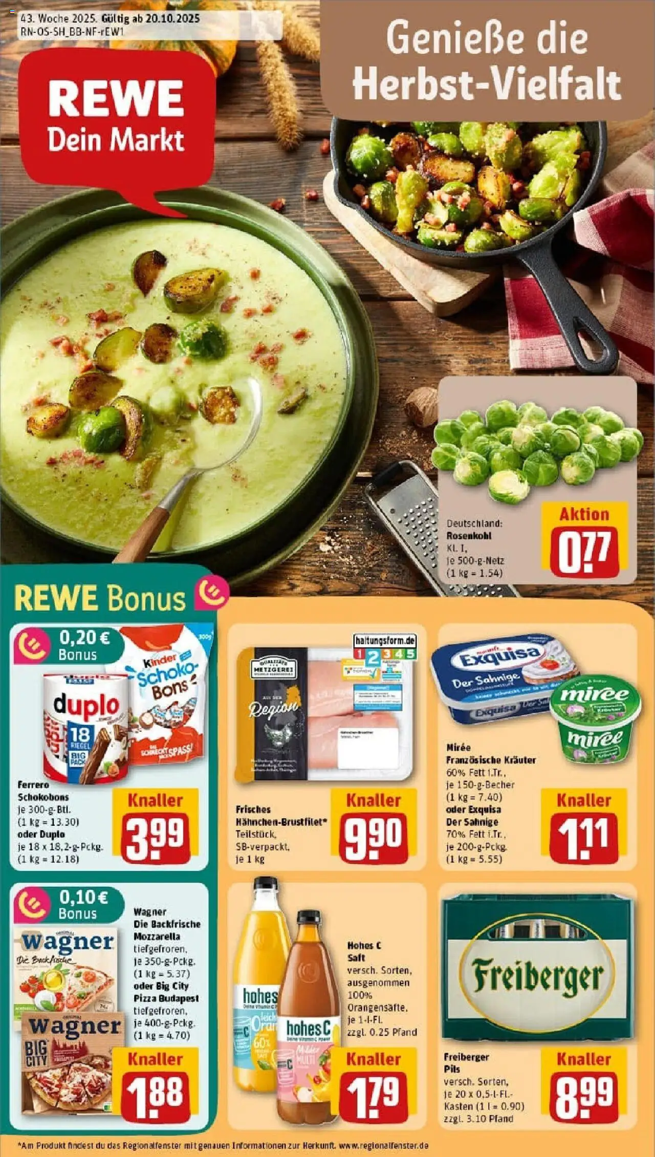 REWE Prospekt ab 19.10.2025 nächste Woche - Prospekt Chemnitz	