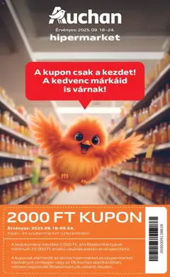 Auchan - Akciós újság Auchan megtekintése, amely érvényes 2025.09.18.-től