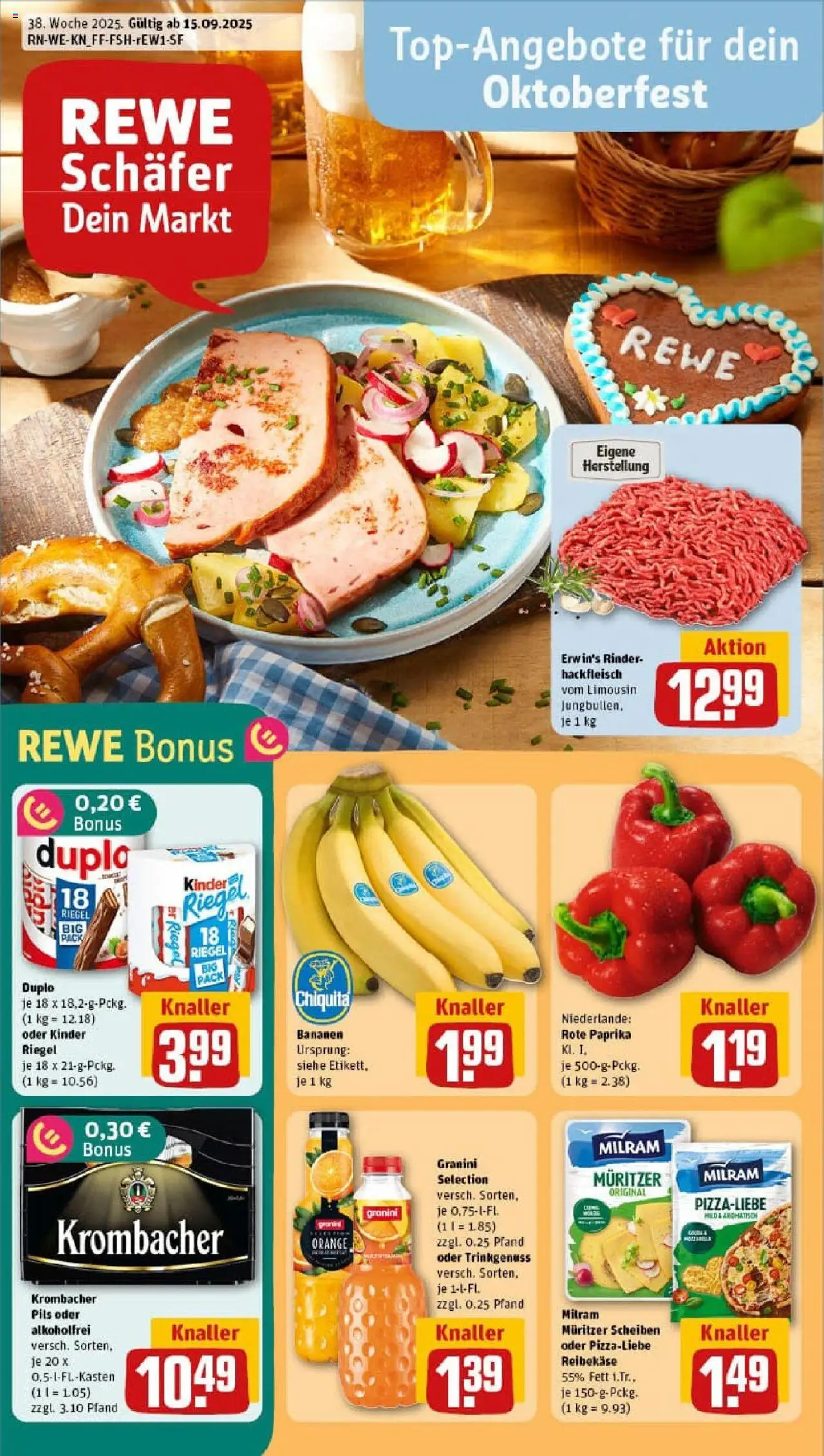 REWE Prospekt ab 14.09.2025 nächste Woche - Prospekt Köln / Porz Wahn	