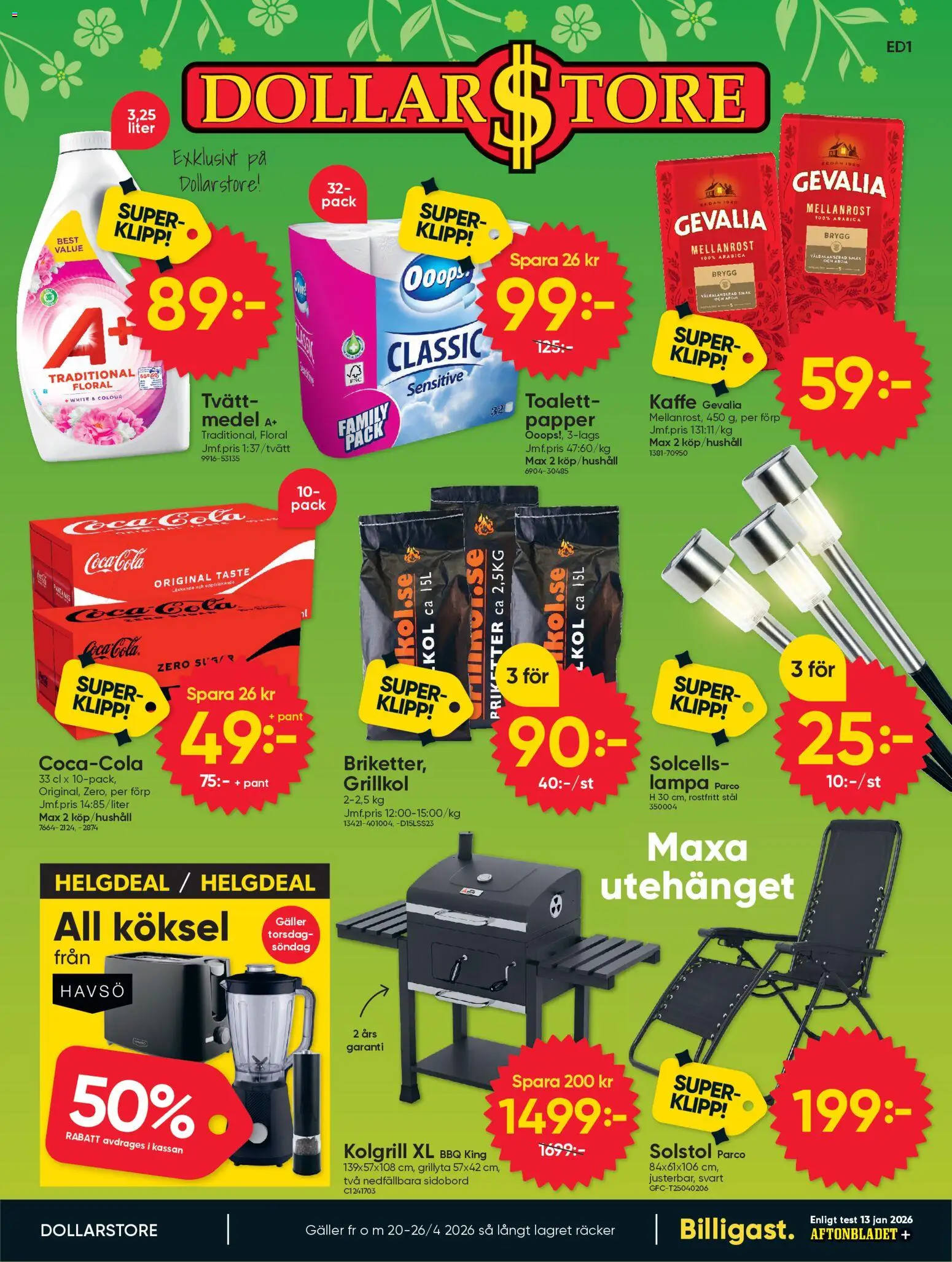 Förhandsgranska reklamblad Dollar Store erbjudanden från butik Dollar Store gäller från 20/04/2026