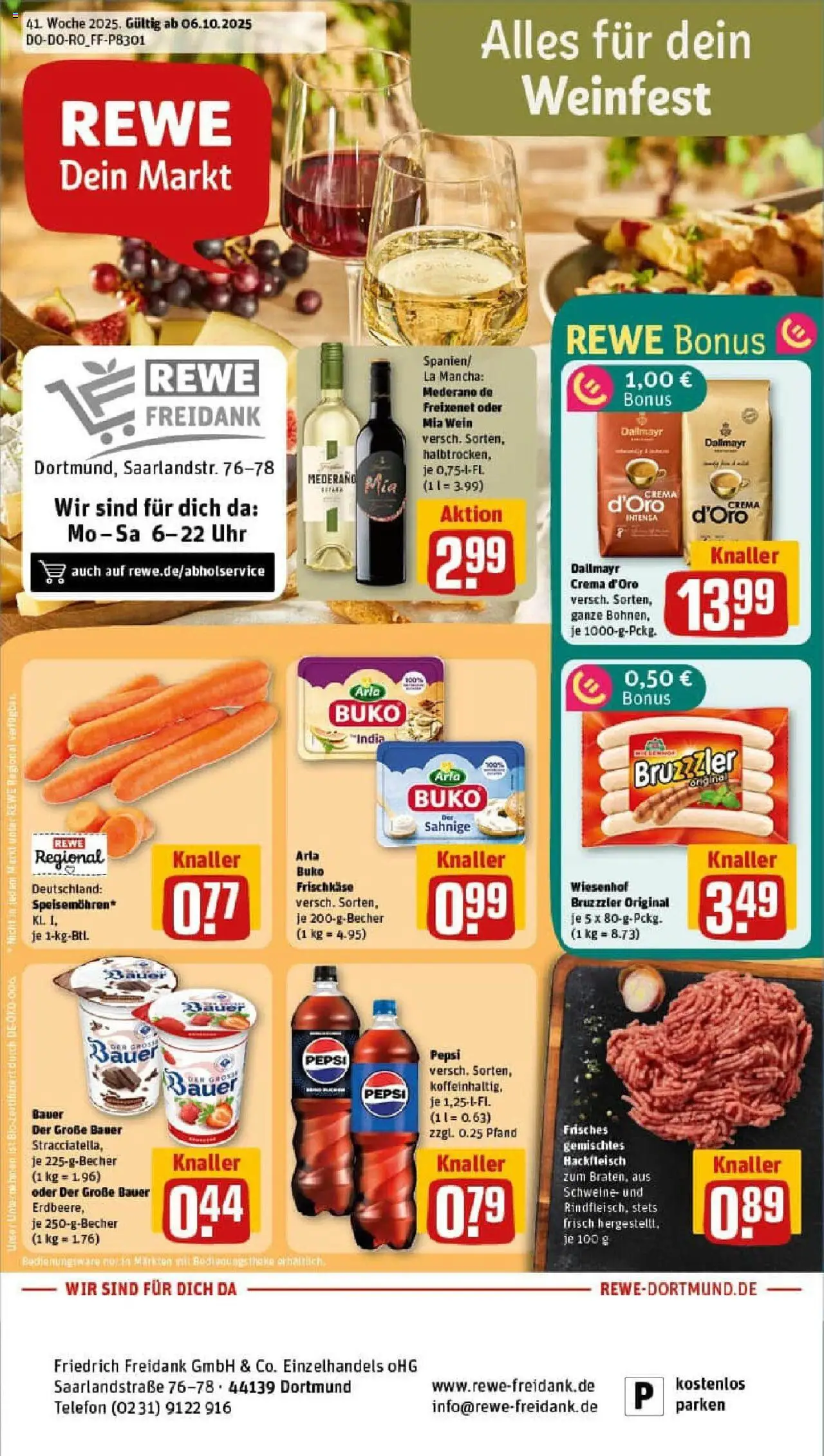 REWE Prospekt ab 06.10.2025 nächste Woche - Prospekt Dortmund	