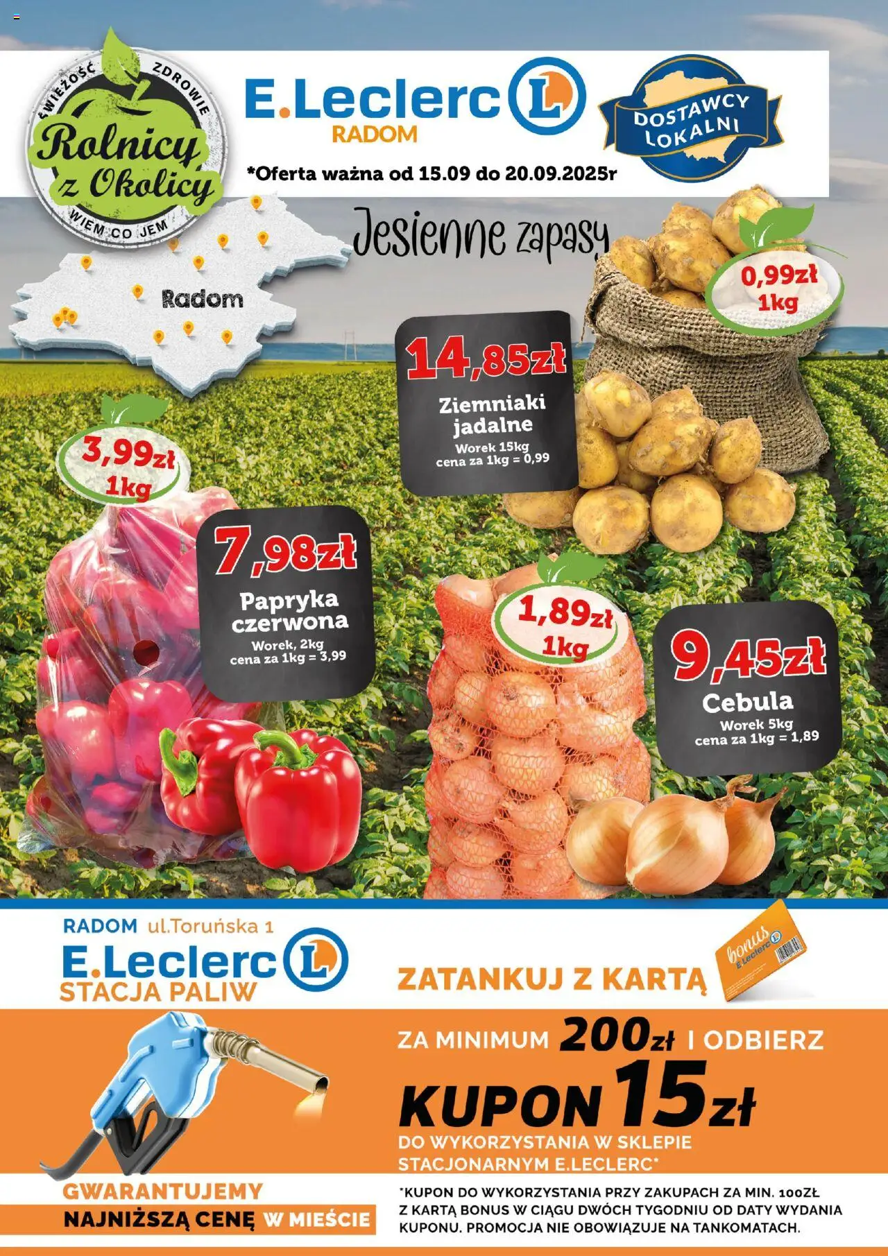 E.Leclerc Radom od 15.09.2025 - Nowa Gazetka - Numer strony 1