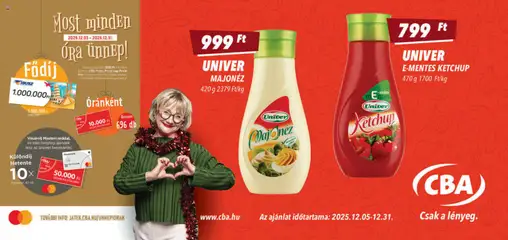CBA - Aktuális óriásplakátok megtekintése, amely érvényes 2025.12.05.-től | Oldal: 2