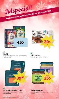 Förhandsgranska reklamblad Aktuella reklamblad Tempo från butik Tempo gäller från 22/12/2025