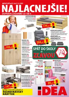 Náhľad IDEA nábytok letáku platného od 15.08.2025