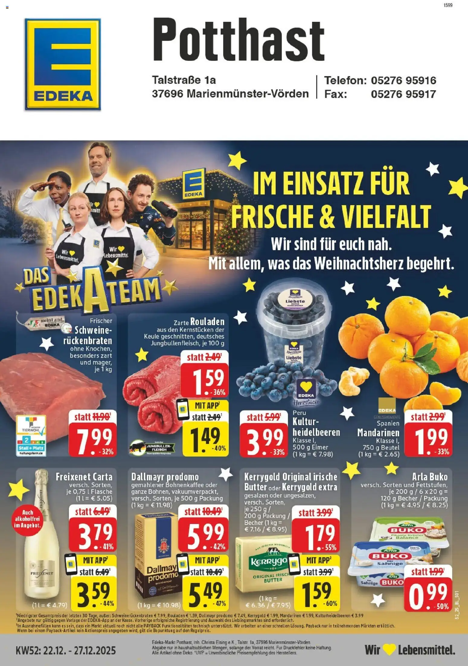 Vorschau von dem Prospekt des Geschäftes Edeka, gültig ab dem 22.12.2025