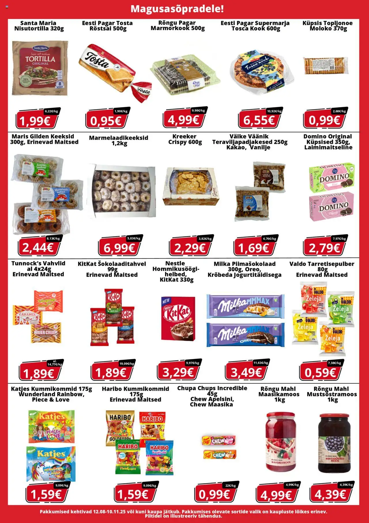 A1000 Market kliendilehe eelvaade alates 2025.08.12