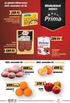 CBA Príma - Akciós újság CBA Príma megtekintése, amely érvényes 2025.11.20.-től