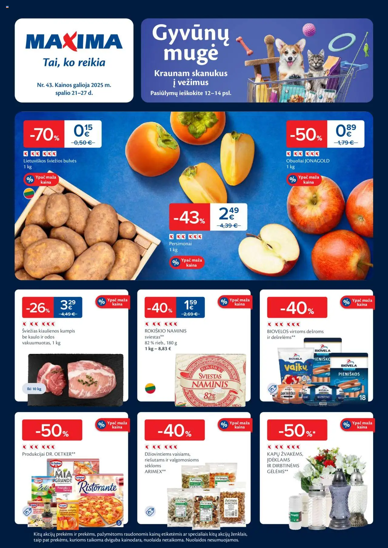 MAXIMA leidinys galioja nuo 2025.10.21 – puslapio numeris 1