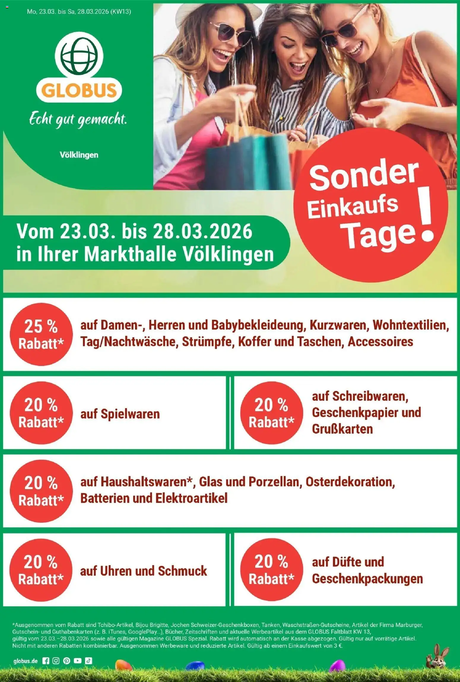Vorschau von dem Prospekt des Geschäftes Globus, gültig ab dem 23.03.2026 - Batterien, Koffer
