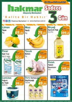 Hakmar Katalog Sadece 3 Gün 31.10.2025 - Broşürünün önizlemesi
