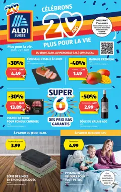 Vorschau des Merkblatts Aktionen FR vom Shop Aldi gültig von 30.10.2025 bis 05.11.2025